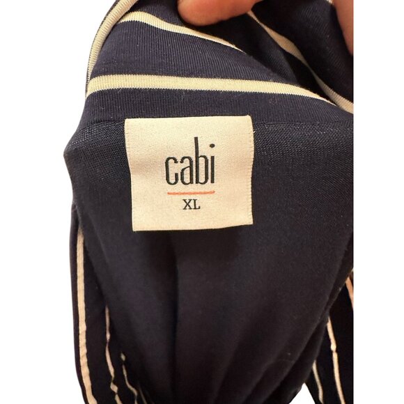 Cabi Striped Navy & White High-Low Hem Womens Skirt XL - Picture 5 of 6